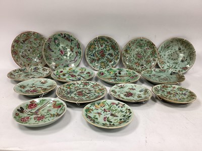 Lot 1169 - XIX Century Cantonese Famille Rose Plates (x...
