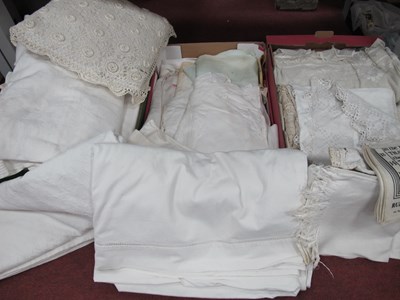 Lot 1306 - Three Boxes of Assorted Household Linens,...
