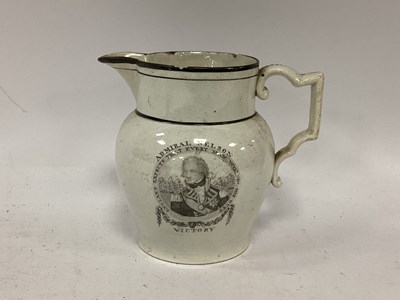 Lot 1153 - XIX Century Pearlware Jug Admiral Nelson,...