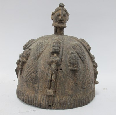 Lot 1265 - Pagon Crown, XX Century probably Mali, wooden...