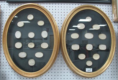 Lot 1373 - XIX Century Plaster Intaglio Panels Featuring...
