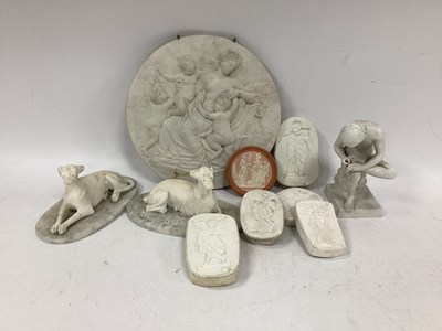 Lot 1157 - Hudson of Hanley Plaques, model Greyhounds,...