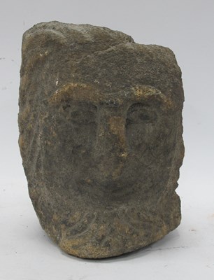 Lot 1269 - Century Stone Carved Head, possibly XVII...