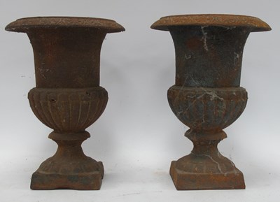 Lot 1266 - Pair of Late XX Century Cast Iron Pedestal...
