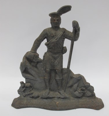 Lot 1214 - XIX Century Cast Iron Door Stop as a Scottish...