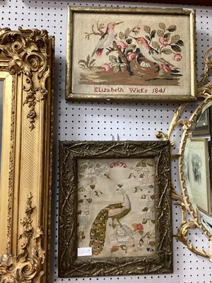 Lot 1381A - XIX Century Needlework as a Peacock, 27 x...
