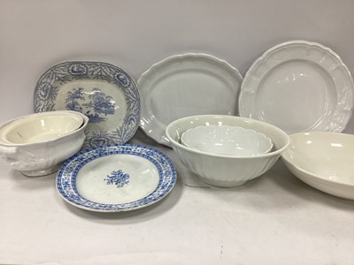 Lot 1189 - Cream Ware, bowls, cauldon and other meat plates.