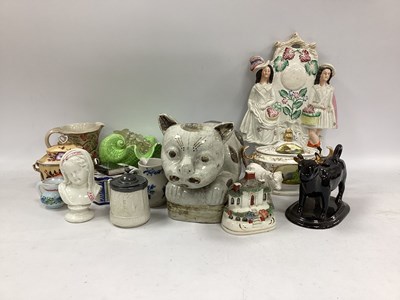 Lot 1140 - XIX Century Staffordshire Flat Back Figure,...