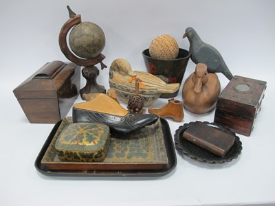 Lot 1241 - XIX Century Mahogany Tea Caddy, of sarcophagus...