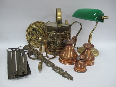 Lot 1236 - Bankers Desk Lamp, thermometers, watering can,...