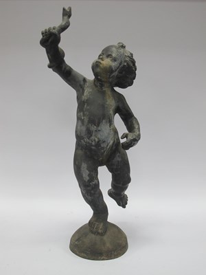 Lot 1216 - XIX Century Lead Garden Figure of Nude Young...