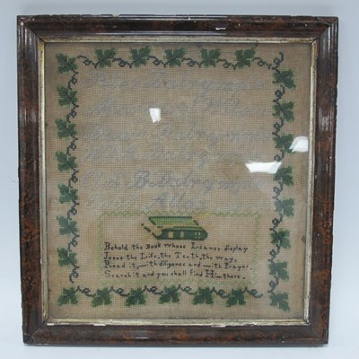 Lot 1222 - XIX Century Needlework Sampler, featuring The...