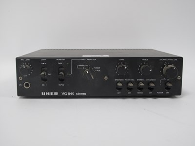 Lot 566 - A Uher VG840 Stereo Control Amplifier, black,...