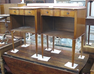 Lot 1471 - A Pair of Mahogany Bedside Tables, with a...