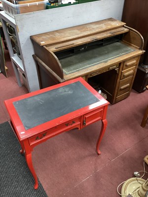 Lot 1445 - Early XX Century Oak Roll Top Desk, with a...