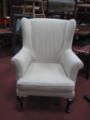 Lot 1491 - XX Century Upholstered Armchair, on cabriole...