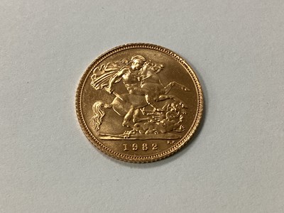 Lot 613 - 1982 QEII Gold Half Sovereign.