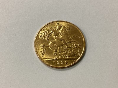 Lot 616 - 1909 Edward VII Gold Half Sovereign.