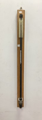 Lot 1504 - Early XX Century Stick Barometer, mounted on...