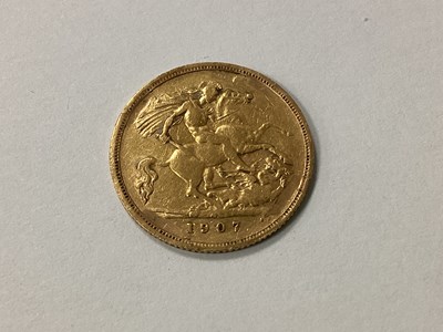 Lot 623 - 1907 Edward VII Gold Half Sovereign, Melbourne...