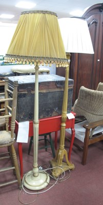 Lot 1464 - XX Century Painted Standard Lamp, with a...