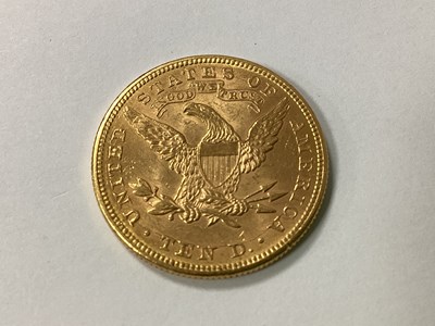 Lot 653 - 1897 USA Gold Liberty $10 Coin, Coronet head...