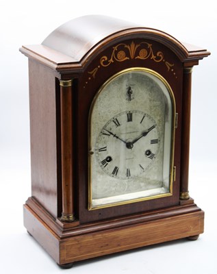 Lot 1331 - A German HAC Mahogany Cased Inlaid Mantel...