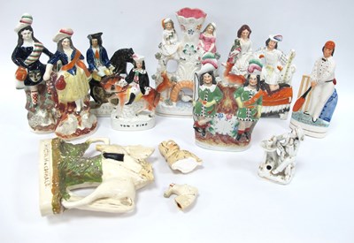 Lot 1204 - Collection of Staffordshire Pottery Flatback...