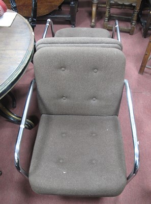 Lot 1479 - Pair of 1960s Chrome Tubular Armchairs. (2)