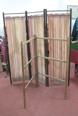 Lot 1497 - Folding Screen, folding clothes airer.