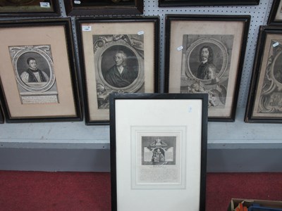 Lot 1387 - XVIII Century Engravings of Prominent People,...