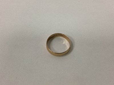 Lot 1358 - A 9ct Gold Plain Wedding Band.