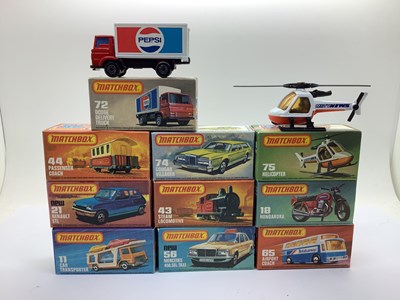 Lot 647 - Ten Matchbox 1-75 Diecast Model Vehicles to...