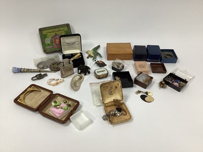 Lot 1321 - Small Collection of Coins, lighter, charms,...