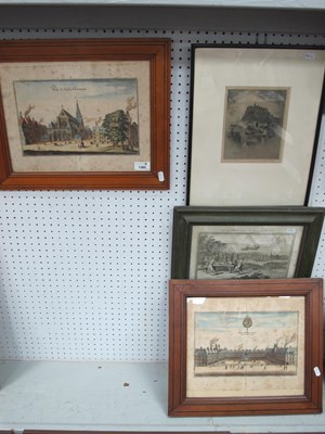 Lot 1385 - Pair of XIX Century French Building Coloured...