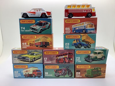 Lot 635 - Ten Matchbox 1-75 Diecast Model Vehicles to...