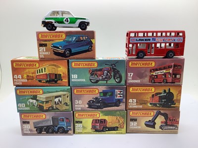 Lot 626 - Ten Matchbox 1-75 Diecast Model Vehicles to...