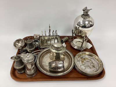 Lot 1324 - Assorted Plated Ware, including egg coddler...