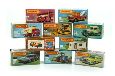 Lot 678 - Ten Matchbox 1-75 Diecast Model Vehicles to...