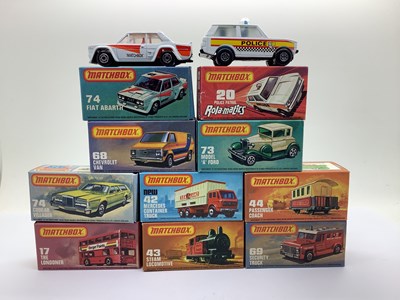 Lot 677 - Ten Matchbox 1-75 Diecast Model Vehicles to...