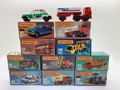 Lot 683 - Ten Matchbox 1-75 Diecast Model Vehicles to...