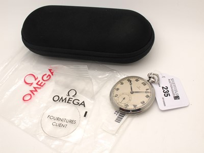 Lot 235 - Omega; An Openface Pocket Watch, the signed...