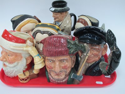 Lot 1242 - Seven Large Royal Doulton Character Jugs:...