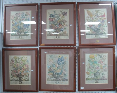 Lot 1368 - XIX Floral Prints Representing Months of the...