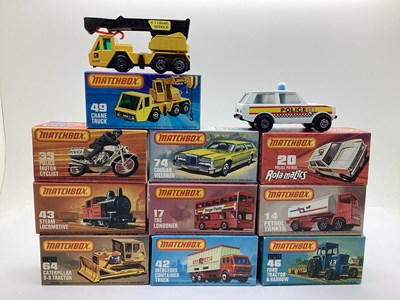 Lot 691 - Ten Matchbox 1-75 Diecast Model Vehicles to...