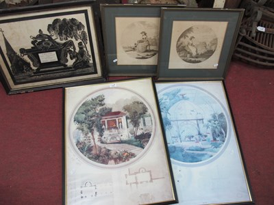 Lot 1394 - 'Cicely' & 'Marian' Prints, memorial montage,...