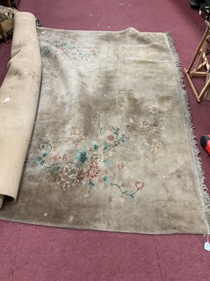Lot 1508 - Chinese Wool Tassled Carpet, with floral...