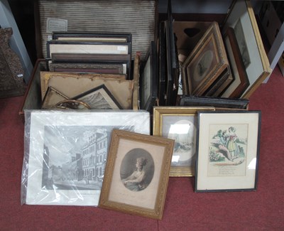 Lot 1413 - XIX Century Prints, other pictures, in a case...