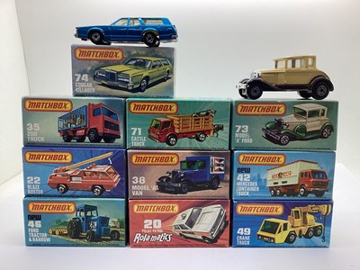 Lot 687 - Ten Matchbox 1-75 Diecast Model Vehicles to...