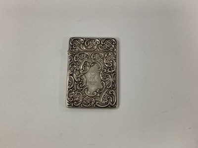 Lot 1330 - A Decorative Edwardian Hallmarked Silver Card...